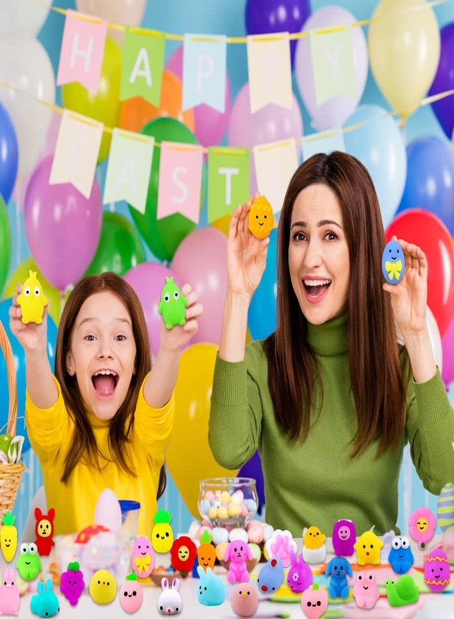 DULEFUN 36pcs Easter Mochi Squishy Toys, Easter Squeeze Fidget Toys Bunny Egg Stress Relief Toys for Kids Easter Basket Stuffers Fillers Classroom Prize Supplies Party Gifts Favors - Image 5